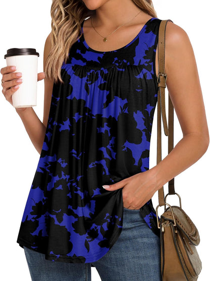 Women'S Tank Tops 2026 Summer Tunics Casual Sleeveless Shirts Ladies Loose Fit Blouses S-4XL